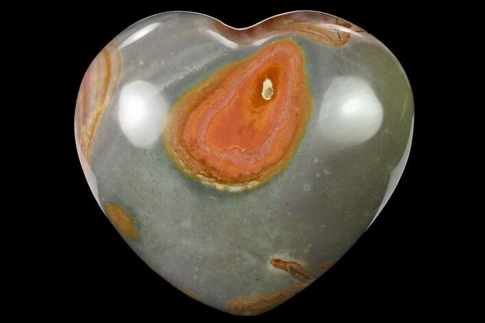 Wide, Polychrome Jasper Heart - Madagascar #167326